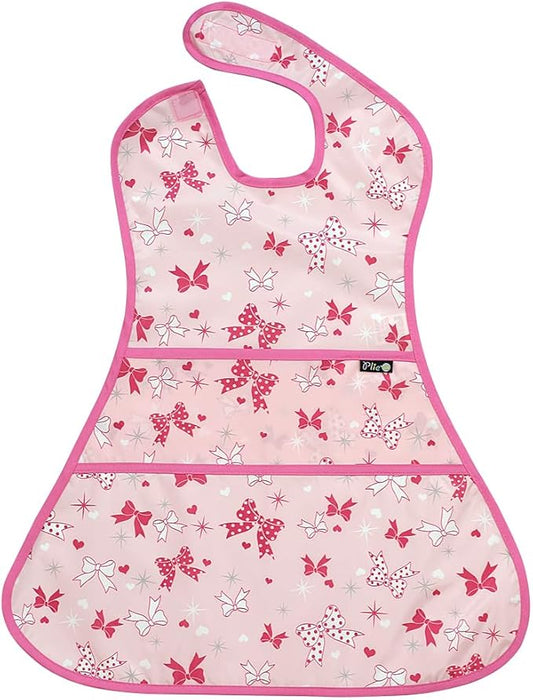 Full Coverage Waterproof Feeding Bib for Toddlers – Extra Long Apron Bib for Mealtime, Self-Feeding, High Chairn