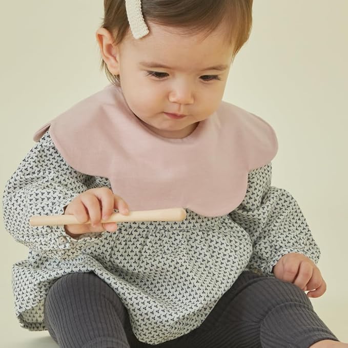 Konny Baby Bibs Set, 360 ° Rotate, Soft and Absorbent Bandana Drooling for Boys Girls baby Essentials