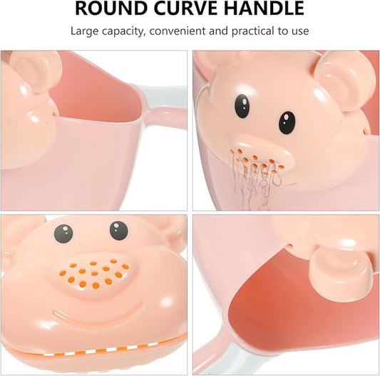 Kisangel Baby Shampoo Rinse Cup Large Capacity Pp Thickened Material Comfortable Round Handle Tear-Free Hair Wash Scoop for Infant Bath Safety