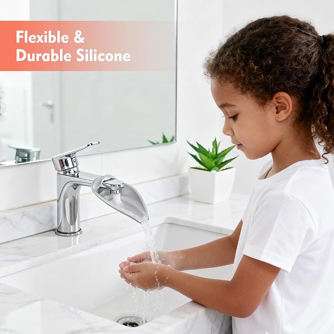 3PCS Faucet Extender for Toddlers, Splash-Proof Sink Extender for Toddlers, Bathroom & Kitchen Faucet Extender for Easy Children's Hand Washing and Tooth Brushing