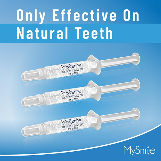 MySmile Teeth Whitening Kit with LED Light, 10 Min Fast Teeth Whitener with 3 x 35% Carbamide Peroxide Whitening Gel, Helps to Remove Stains from Coffee, Smoking, Wines, Soda, Food