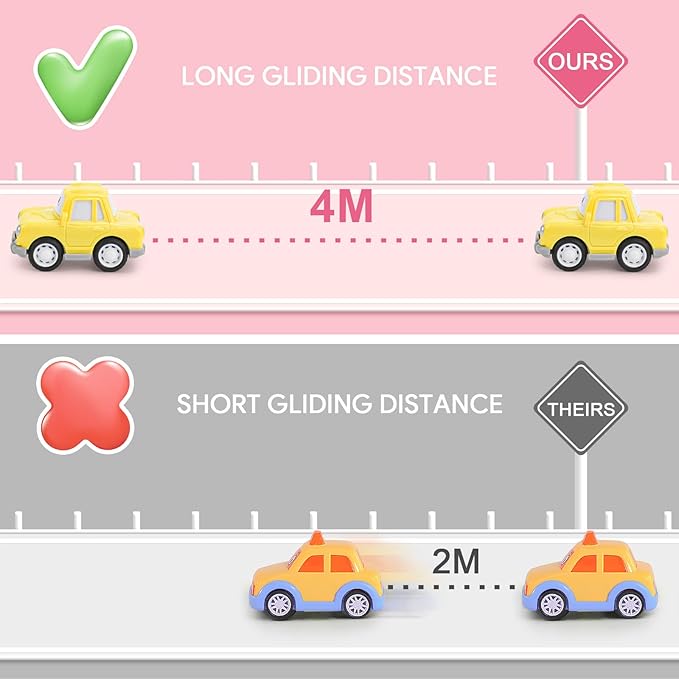 Toddler Car Toys for 1 2 3 4 Year Old Girl, 5-in-1 Pink Princess Truck Girl Cars for Toddlers 1-3 with Light & Sound, Toddler Girl Toys Age 1-2 2-4,Birthday Gifts for Baby Girl Toys