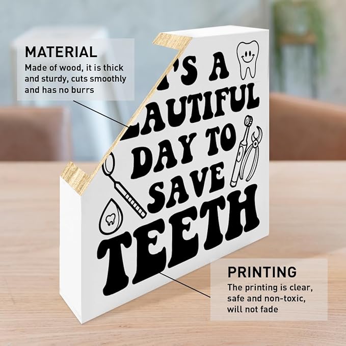 Dentist Gifts for Women Men Doctor, Gifts for Dentists Dental Assistant Student, Dental School Graduation Hygienist Gifts, Dental Decorations for Office Room Desk, Dental Office Decor, Save Teeth