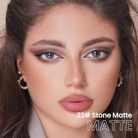 evpct Stone Matte Cream Eye Shadow Brightener Sticks Set for Eyes, Stone Matte Pencil Eye shadow Applicator Stick Pen Palette Makeup Waterproof 22#