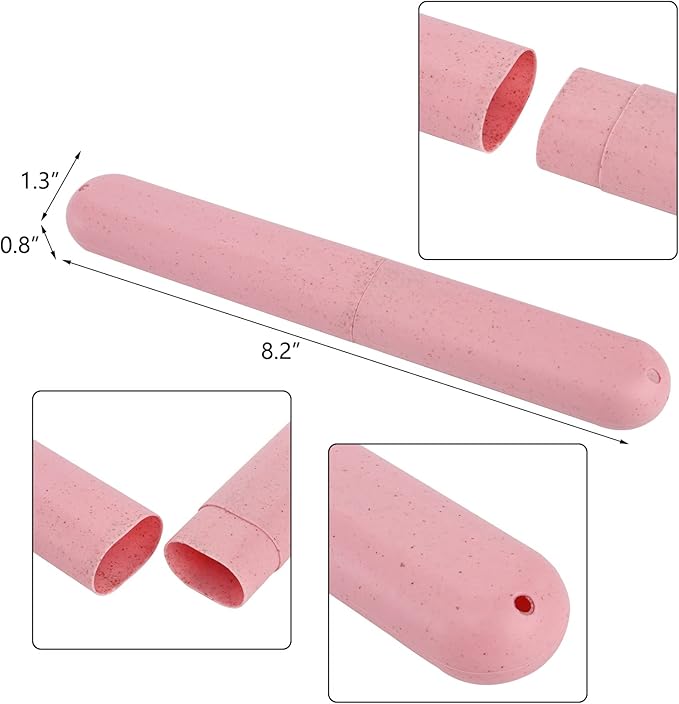 Hedume 28 Pack Travel Toothbrush Case, Portable Dust-proof Breathable Toothbrush Holder for Travel, Business, Home, Camping, School (4 Colors)