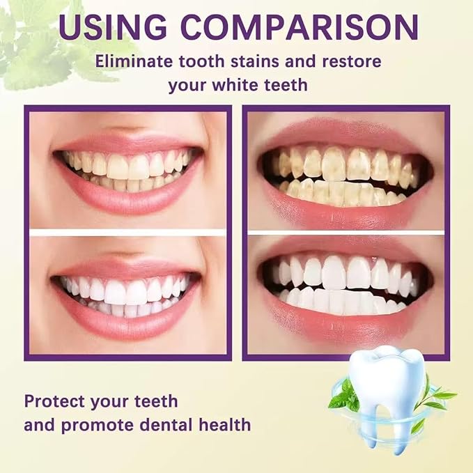 Tooth Refresh Toothpaste, Fresh Breath Whitening Toothpaste, Fresh Minty Gel - Natural Oral Care with Enamel Repair, Helps Remove Coffee, Tea & Wine Stains, Gentle & Effective for Daily Use( 2pcs)