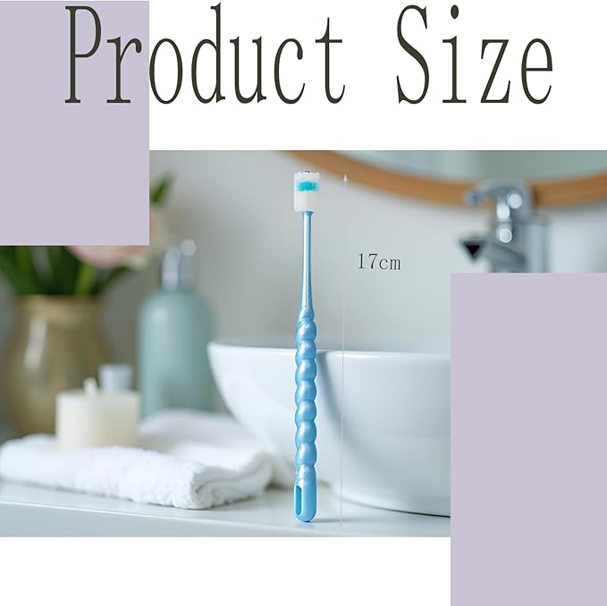 2 PCS Chemotherapy Must Haves for Men Chemotherapy Must Have Toothbrush for Sensitive Mouths Comfort Items Chemo Patients Spinning Toothbrush Oral Support Care Package (Blue)