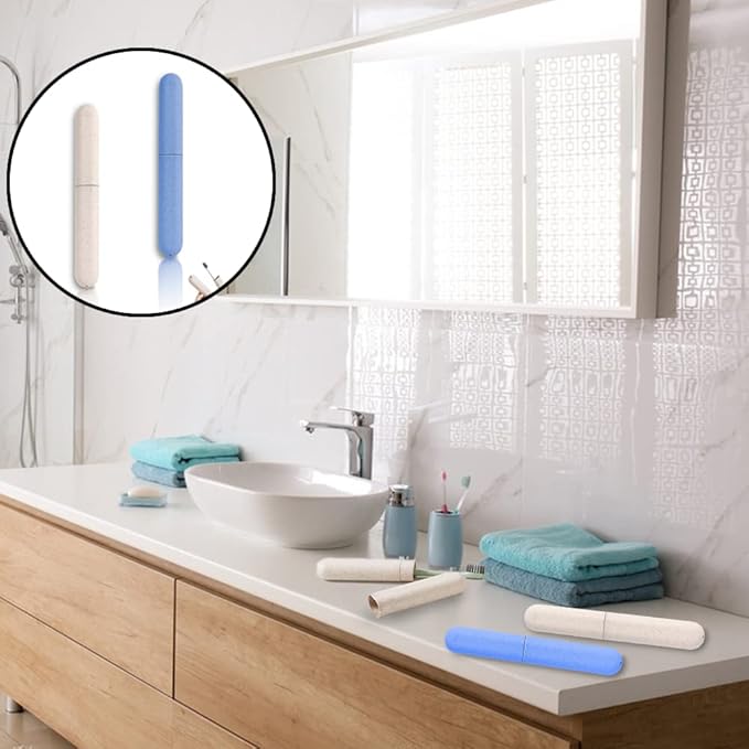 Toothbrush Case, 2 Pcs Travel Toothbrush Holder, Portable Toothbrush Protective Cover, Colorful Toothbrush Cases for Family Travel Camping