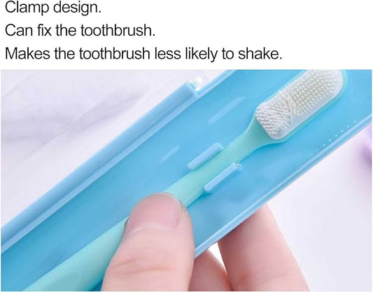 4 Packs Toothbrush Travel Case, Portable Toothbrush Holders - Compact Toothbrush Organizer, Breathable Plastic Toothbrush Travel Holder for Travel, Vacation, Camping, Gym, Business Trips, Office