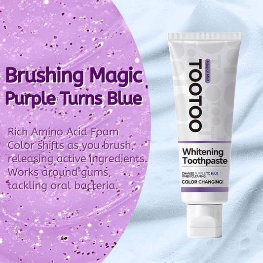 TooToo Niacinamide Whitening Toothpaste – Natural Toothpaste Fluoride Free for Stain Removal, Enamel Safe Fluoride Free for Adult Fresh Breath, 4.2oz