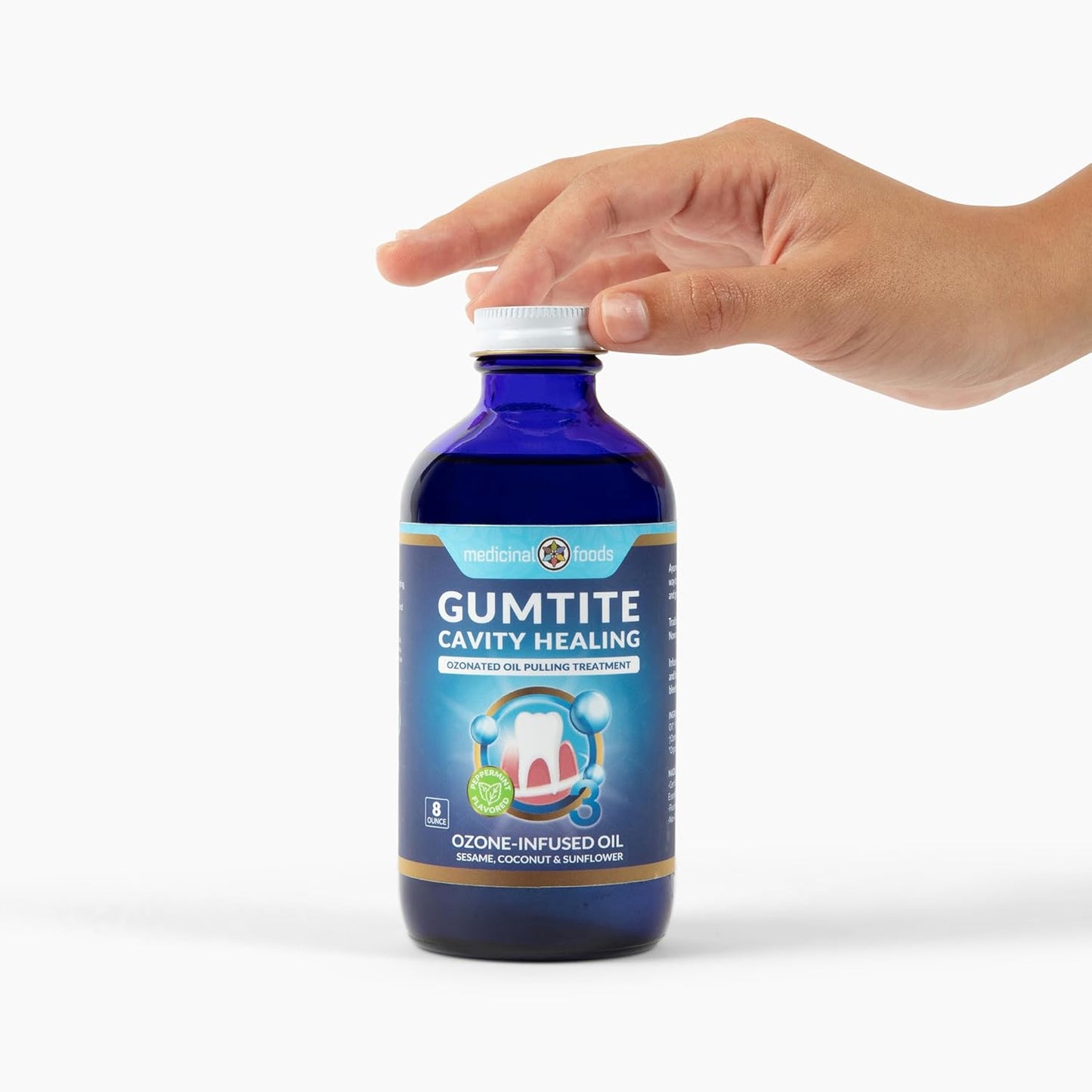 Medicinal Foods Gumtite Ozonated Mouthwash Oil | Natural Treatment for Gum Health | Oral Care | Gum Inflammation Relief | Plaque Prevention | Fight Bad Breath | Gum Repair & Dental Health