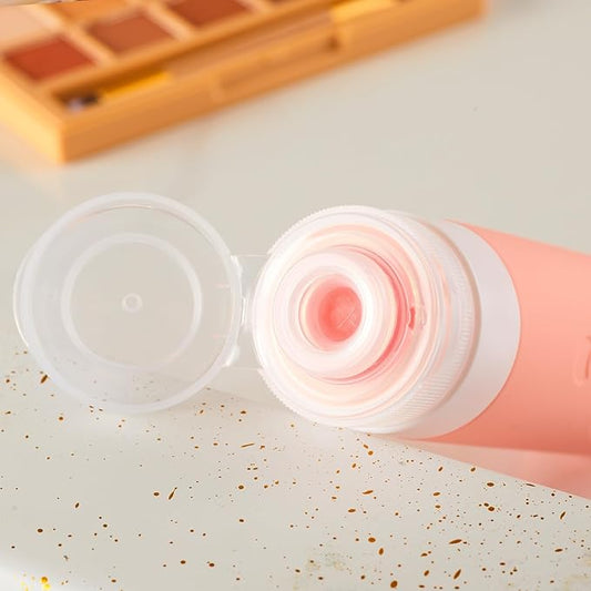 INSFIT Travel Bottles for Toiletries, TSA Approved 3oz Travel Size Containers, BPA Free Leak Proof Squeezable Silicone Tubes for Shampoo Conditioner Lotion Soap with Labels