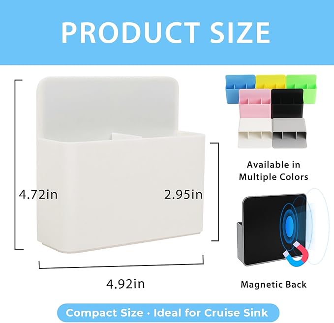 Cruise Essentials 2025 – Magnetic Toothbrush Holder for Cruise Ship Cabin, Wall-Mounted Cruise Bathroom Organizer, Travel Toothbrush Holder for Caribbean Cruise & Alaskan Cruise Must Haves