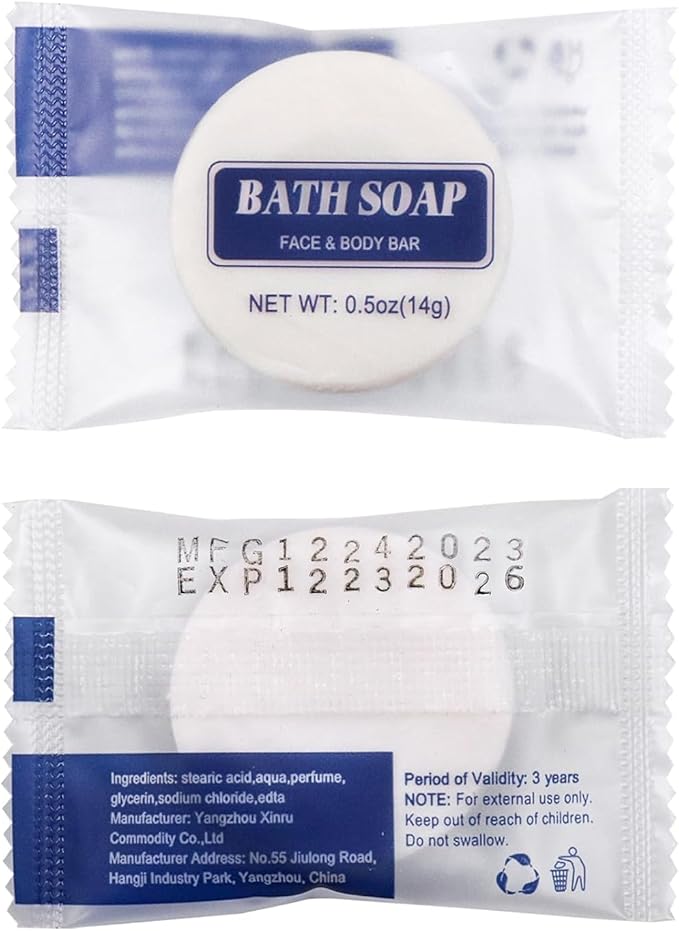 25 Set Disposable Toothbrushes with Toothpaste and Soap Individually Wrapped, 25 pcs Toothbrushes, 5 Colors with 25 pcs Bar Soap(0.5 oz)