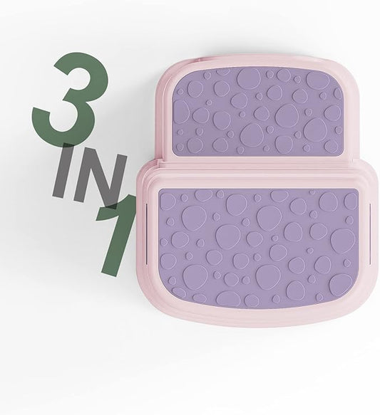 Toddler Step Stool for Kids - Non-Slip 2 Step Stool for Potty Training & Bathroom Sink, Dual Height 9.5", Sturdy Safety Nursery Stool for Kitchen & Toilet (Includes 2 Ducks)