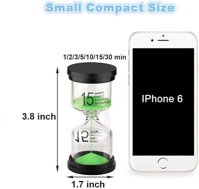 SuLiao Sand Timer 3 Minute Hourglass: Large Sand Clock, Reloj De Arena Three Minutos, Plastic Hour Glass Sandglass for Child, Student, Classroom, Games, Kitchen, Decoration