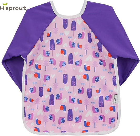 Infant Toddler Baby Waterproof Sleeved Bib, Bib with Sleeves&Pocket, 6-24 Months
