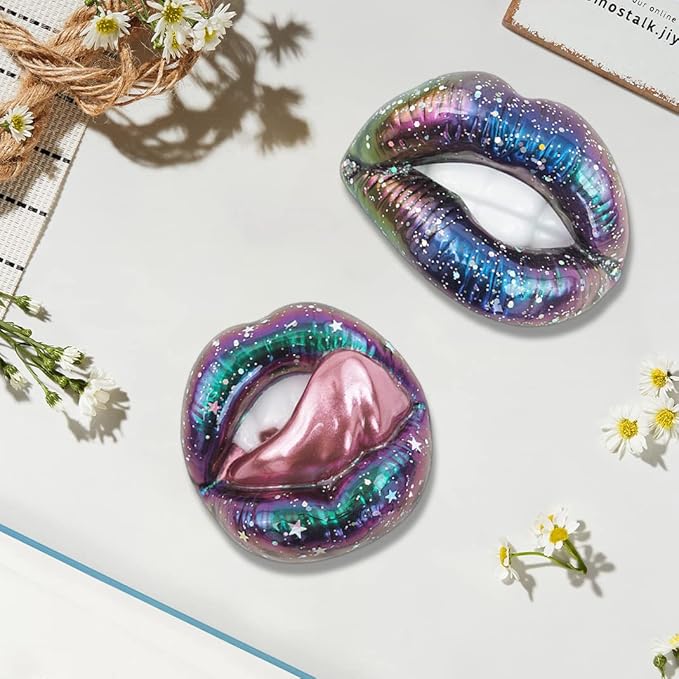 3 pcs Lips Resin Mold 3D Unique Witchy Molds Resin Art Molds Ornament Silicone UV Epoxy Casting Molds for DIY Décor