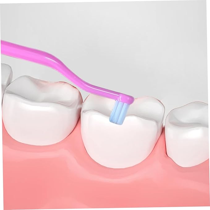 6PCS Braces Toothbrush, 2-in-1 Double Head Braces Brush for Interdental and Wisdom Teeth, Soft Single Tufted Orthodontic Toothbrush Orthodontic