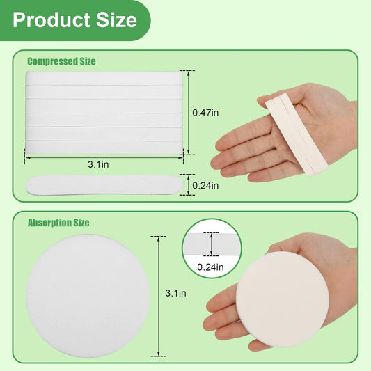 120 Pcs Facial Sponge Compressed, Luxiv Face Cleansing Sponge Estheticians Compressed Makeup Facial Sponge Round Wash Face Sponges for Women Compress Exfoliating Removal Sponge (White)