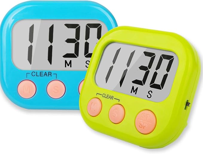 Classroom Timers for Teachers Kids Large Magnetic Digital Timer Teacher Supplies 2 Pack-Blue Green