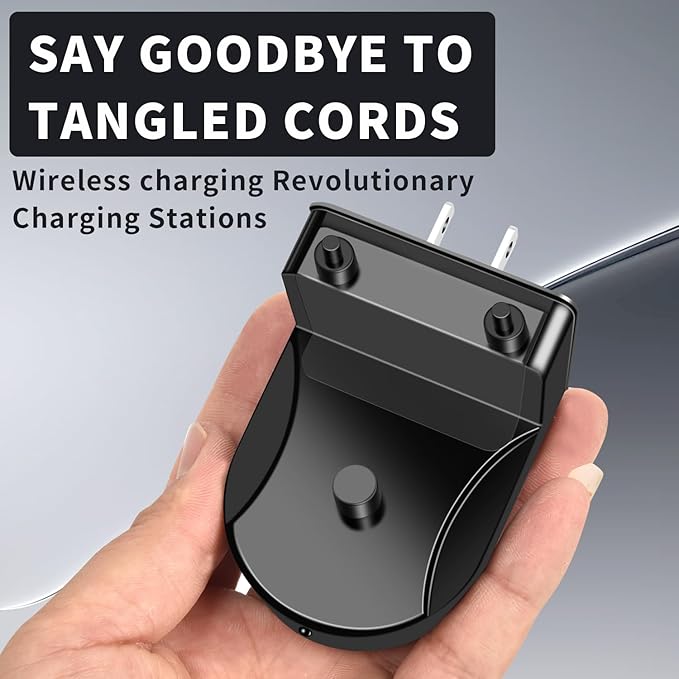 Electric Toothbrush Charger for AquaSonic Electric Toothbrush, Wireless Wall Charger for AquaSonic Black Series/AquaSonic Vibe Series Toothbrush, Save Space/Waterproof/Portable (White)