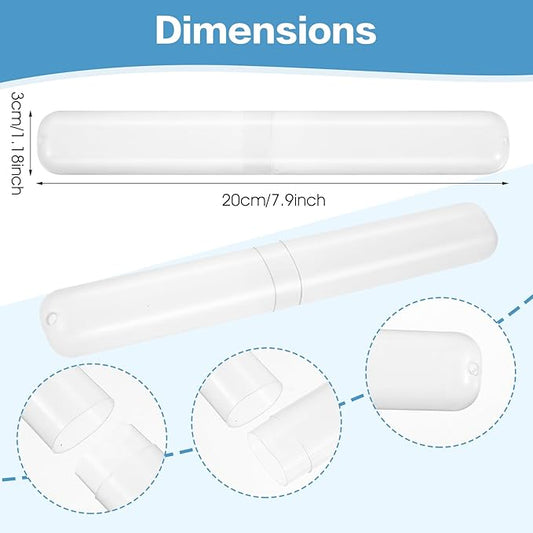 DIVINA VITAE 60Pcs Travel Toothbrush Case Plastic Toothbrush Holder Protector Portable Toothbrush Holder Bulk Dust-Proof Tooth Brush Cover Cap for Travel Business Home Camping School(Clear)