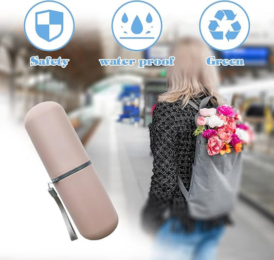Travel Toothbrush Case, Toothbrush Holder Travel Case Portable Toothbrush Travel Container for Bathroom Travel School Business Camping Toothbrush Case for Traveling