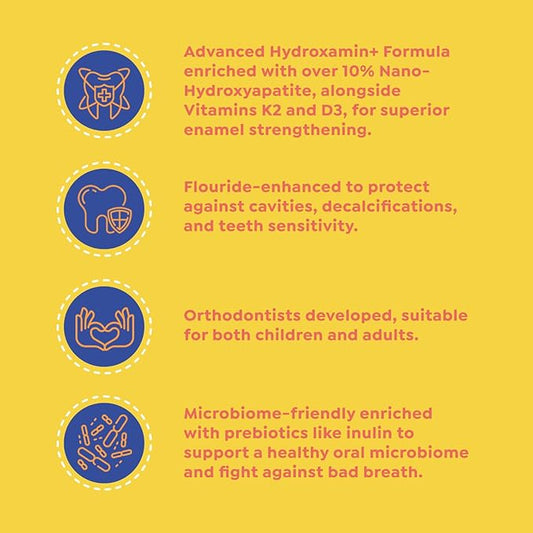 SuperMouth Ortho Toothpaste – for Braces & Aligners, Fluoride + Nano Hydroxyapatite, Adults & Kids, Fights Cavities & Decalcifications, Orthodontist-Developed, Safe Clean Ingredients, 4 Tasty Flavors