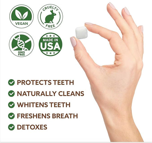 CocoGum – Coconut Oil Pulling Chewing Gum with MCT Oil Liquid Center – Naturally Whitens, Freshens Breath & Protects Teeth – 2 Pack (12 Pieces)