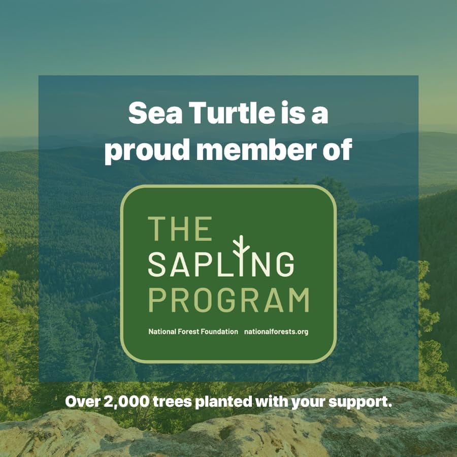 Sea Turtle Plant-Based Bristles, Soft Bamboo Toothbrushes, Individually Sealed (10 Pack)