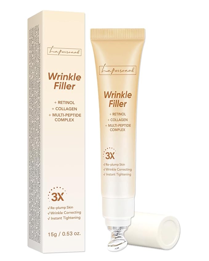 LA.PERSONAL Wrinkle Filler for Deep Wrinkles & Fine Lines, Instant Eye Face Lift Cream, Rapid Under Eye Bags Smile Lines Puffiness Remover with Collagen & Multi-Peptide Complex 0.53 Oz