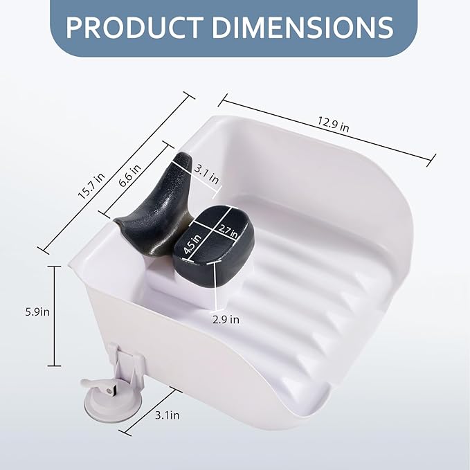 Portable Shampoo Basin for Kids, Baby, Children,Tear Free Hair Washing Basin Tray at Home(White)