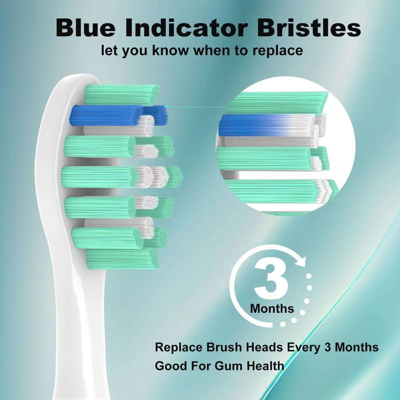 Replacement Heads Compatible with Philips Sonicare Toothbrush C1 C2 C3 A3 W3 G2 G3 4100 5100 6100 1100 2100 3100, Toothbrush Heads Brush Head, 12 White