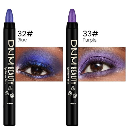 evpct 2Pcs Cream Eyeshadow Sticks Set for Eyes Waterproof, Blue Shimmer & Purple Shimmer Matte Eye shadow Stick Pencil Pen Bulk sombras en crema para ojos 32+33