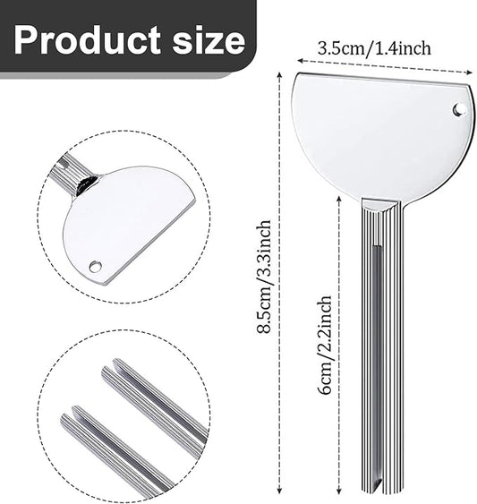 3 Pcs Toothpaste Tube Squeezers,Stainless Steel Toothpaste Squeezer,Metal Manual Dispenser Roller Tube Wringer,Tube Key Tooth Paste Squeezer for Home Toothpaste Paint,Cream, Cosmetic and Hair Dye