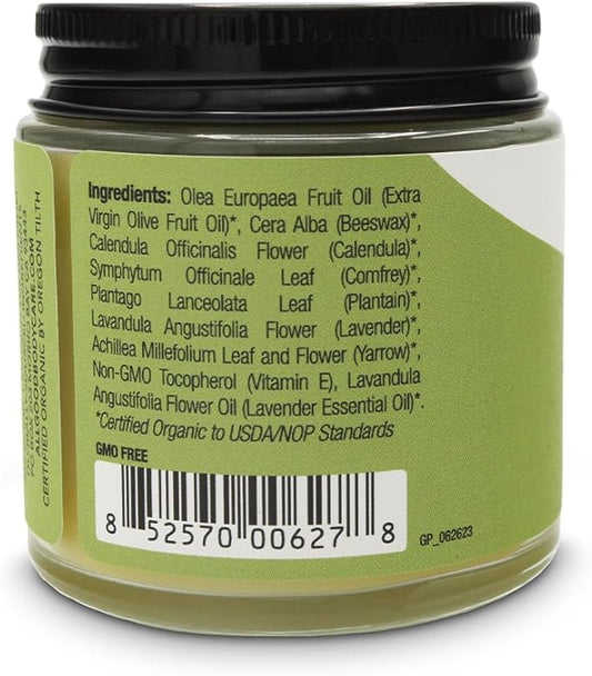 All Good Goop Organic Skin Care Recovery Balm - All Purpose Ointment w/Calendula, Lavender, Beeswax - Chafing Cream, Dry Skin Salve, Cracking Lip Moisturizer - Soothes, Hydrates & Calms - 4oz