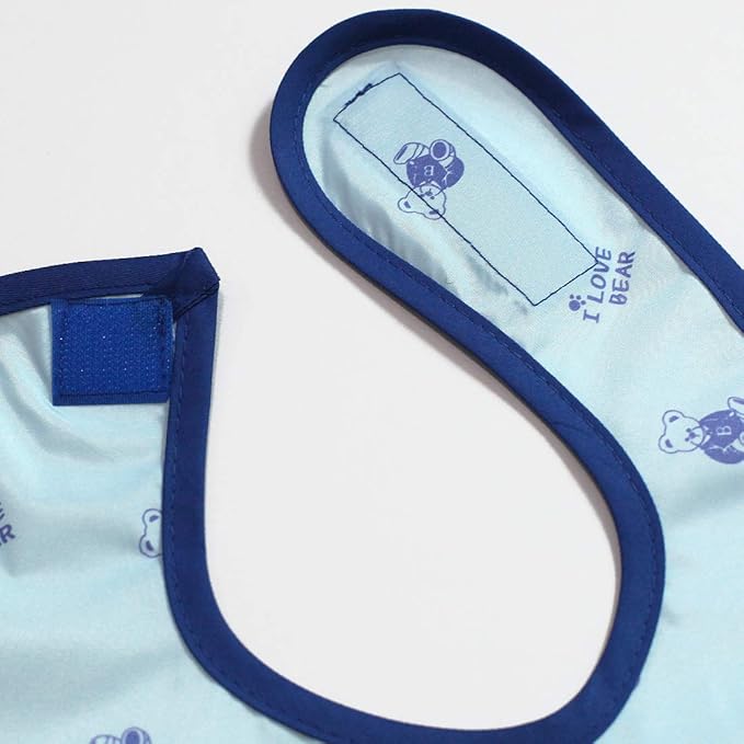 Full Coverage Waterproof Feeding Bib for Toddlers – Extra Long Apron Bib for Mealtime, Self-Feeding, High Chairn