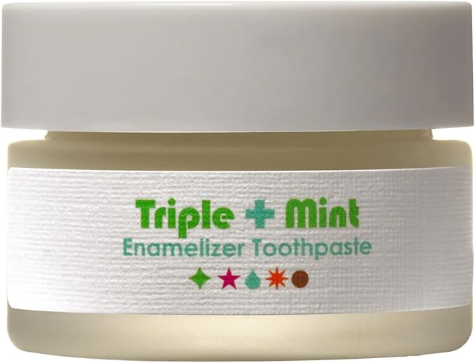 Living Libations - Organic Triple Mint Enamelizer Toothpaste | Natural, Wildcrafted, Vegan Clean Beauty (.5 oz | 15 ml)