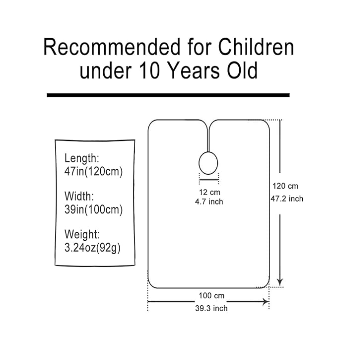 Barber Cape for Kids, Hair Cutting Cape, Professional Salon Hairdressing Cape for boys, Waterproof & Light Weight & Machine Washable - 39”× 51”(Crown Pattern)