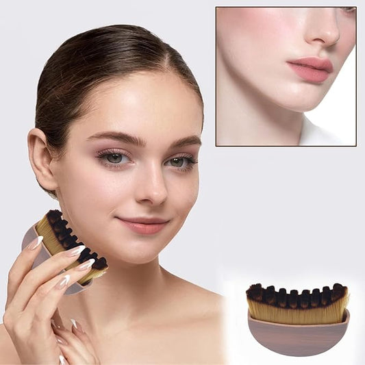 Jan Bark Lymphatic Contour Face Brush, Dry Brushing Lymphatic Brush Drainage, Designed for The Face Gentle Enough, Fit The Skin Precisely and Relieve Fatigue