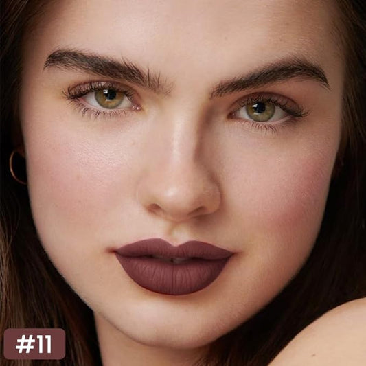 Kaely Dark Red Brown Longwear Liquid Lip Liner Waterproof, 24 Hour Long Lasting Lip Liner Stain Marker Pen, 2-in-1 Matte Semi Permanent Lipliner & Lipstick, Vegan & Cruelty-Free, 11