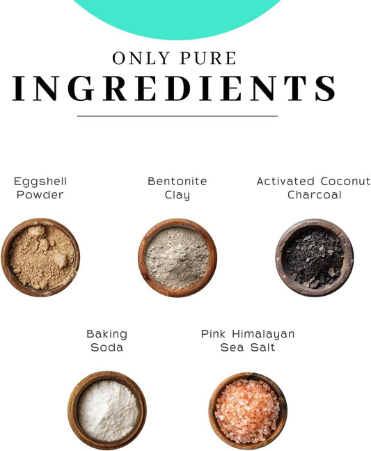 Vanman’s - Miracle Tooth Cleaning Powder Toothpaste (3 Pack) - Fluoride-Free Whitening Tooth Powder with Coconut Charcoal, Eggshell Powders - Remineralizing Toothpaste - 2.2 Ounce