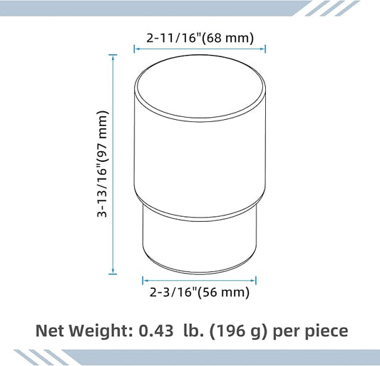 Glass Tumbler Cap 2 Pack, Aomasi Frosted Bathroom Rinsing and Mouthwash Cup, Toothbrush & Toothpaste Holder & Drinking for Glassware