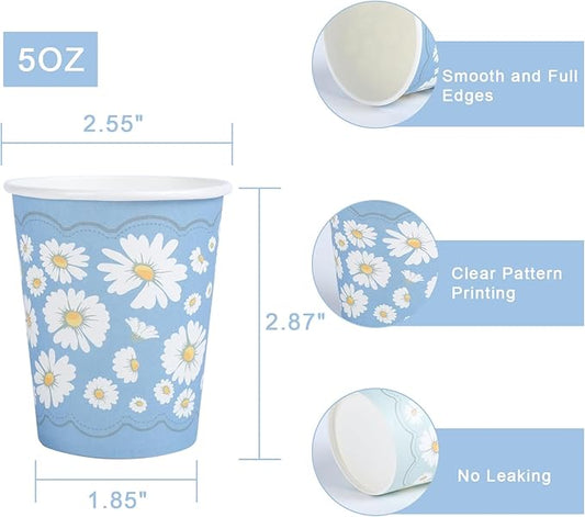 Lamosi 5 oz Paper Cups 300 Pack, Small Paper Cups, 5 oz Disposable Bathroom Cup for Mouthwash, Parties, Picnics and Barbecues