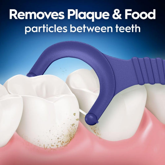 Oral-B Glide Peppermint Dental Floss Picks with Arctic Peppermint Oil Flavor, 75 Count, Pack of 3