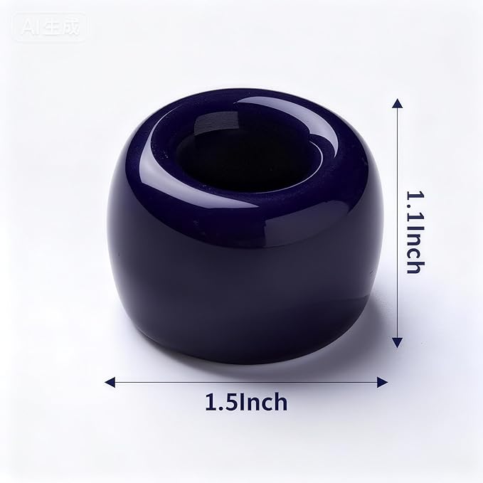 AirMoon Mini Ceramic Toothbrush Holder for Bathroom - Midnight Blue Small Countertop Organizer, Easy Clean Toothbrush Stand, Suit for Electric Toothbrush Head, Pens & Coffee Spoon, Pack of 2