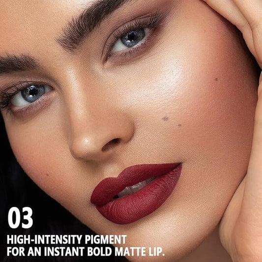 Red Matte Cream Lipstick,Velvet Waterproof Long Lasting Smudge Proof for Women Lip Stick,Magic Lipstick 24 Hours Original Lip Liner Makeup,labiales mate 24 horas originales,Vegan,1 Count