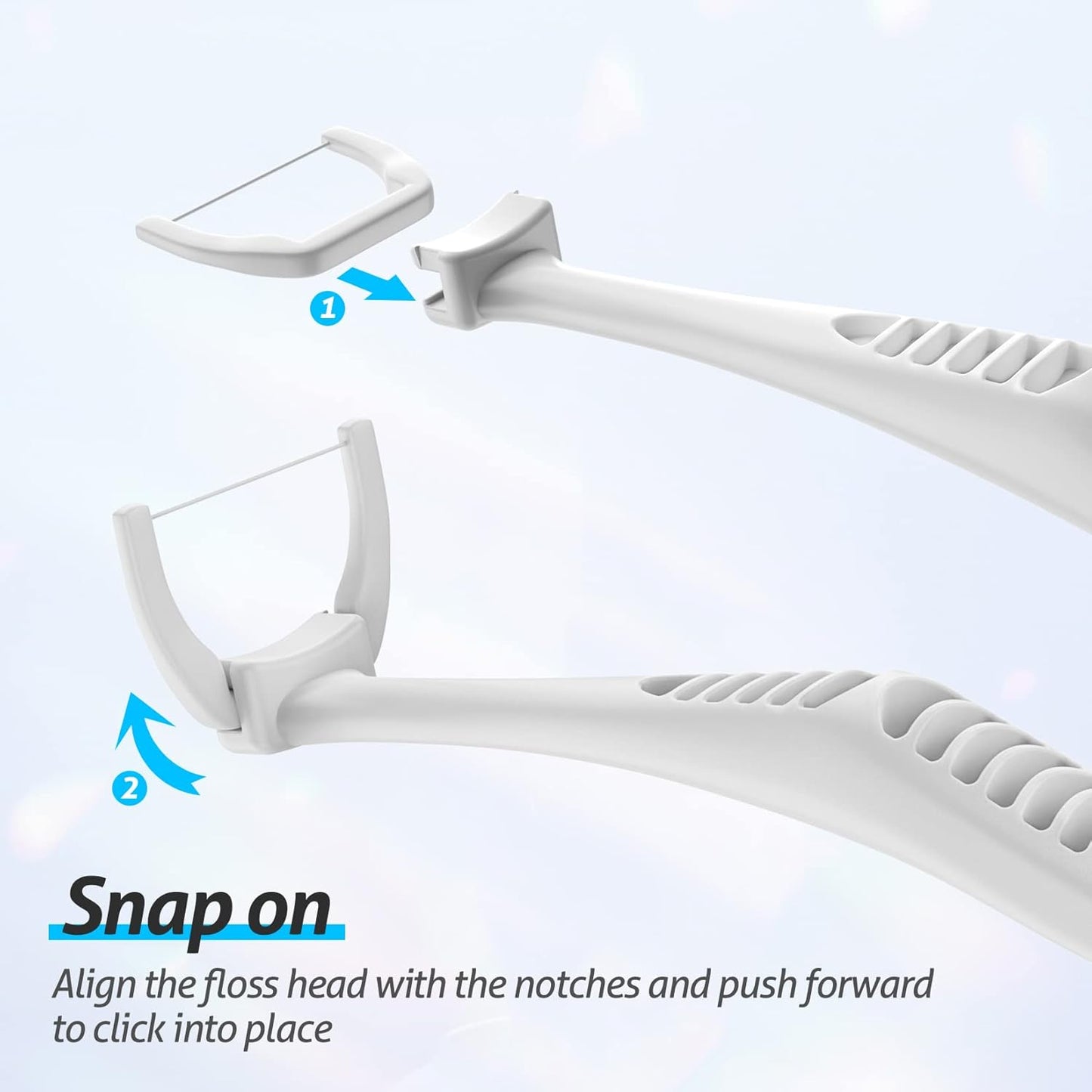 RAZOKO Ultimate Flosser Kit with 1 Handle and 120 Extra Strength Refills