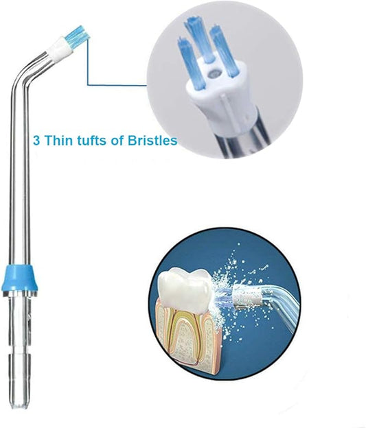 Plaque Removal Replacement Tips Compatible with Waterpik Water Flossers and Other Brand Oral Irrigators, Water Flosser Tip Replacement, Plaque Remove Brisles Tips(4-Pack)
